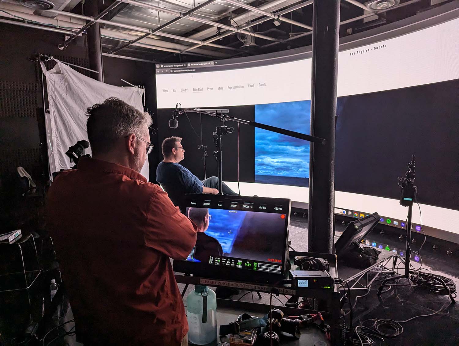 Toronto-cinematographer-directing-CSC-Insight-Series-interview-LED-wall