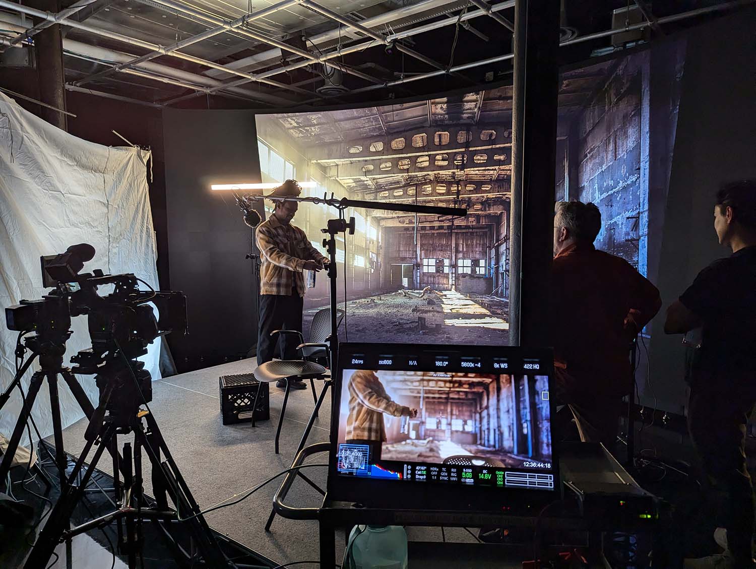 Toronto-cinematographer-directing-CSC-Insight-Series-interview-LED-wall