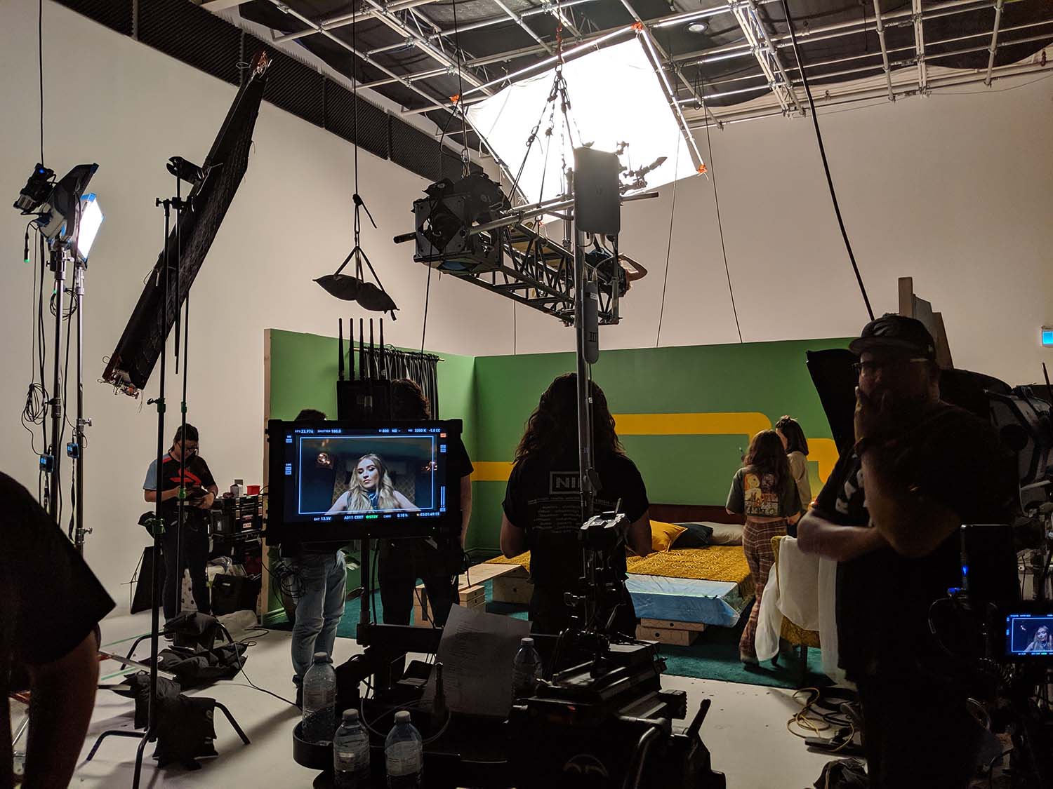 Custom-floating-bed-rig-Toronto-film-studio-BTS